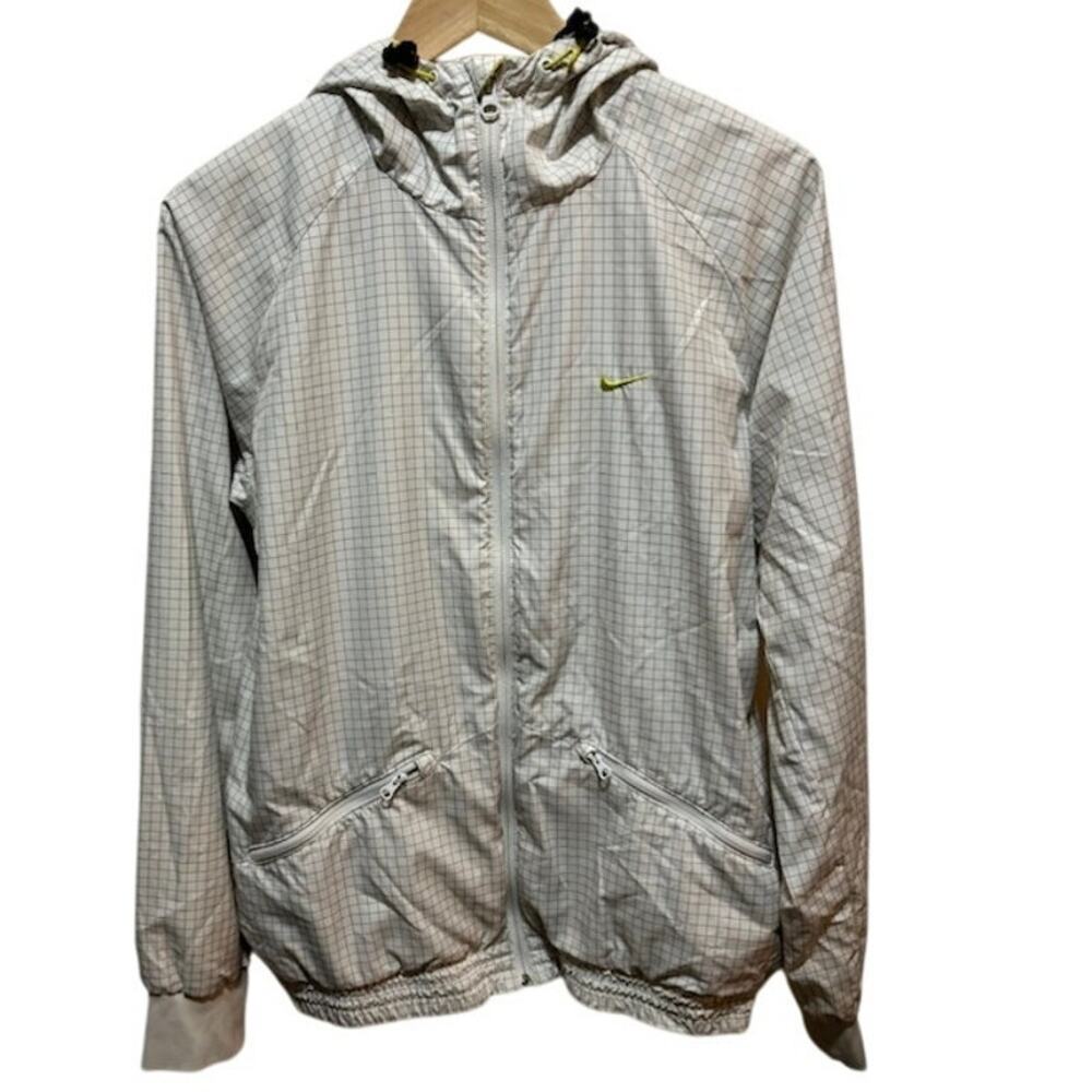 Nike The Athletic Dept Windbreaker Hood Jacket Coat Gray Men's Medium Mesh Lined